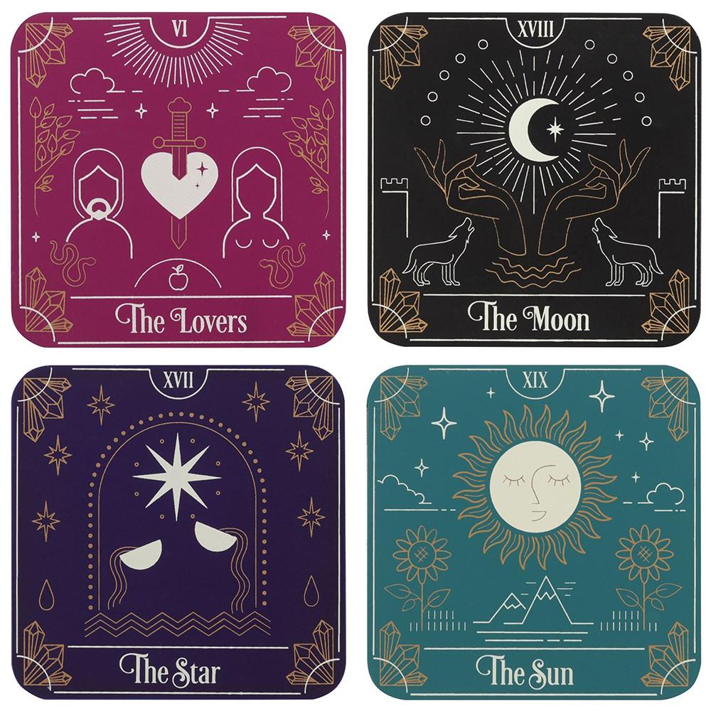 Set of 4 Tarot Coasters - Tattoo Everything Supplies