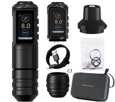 Ambition Ninja Pro Wireless Tattoo Machine Dual Battery