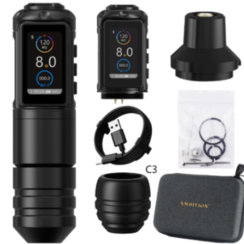 Ambition Ninja Pro Wireless Tattoo Machine Dual Battery