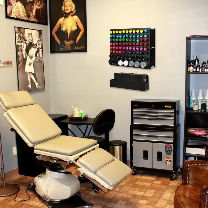 Tattoo Ink Wall Rack Display - Square & Tray