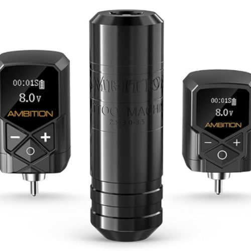 Tattoo Machine Torped Ambition Wireless Rotary 4mm inc 2 batteries