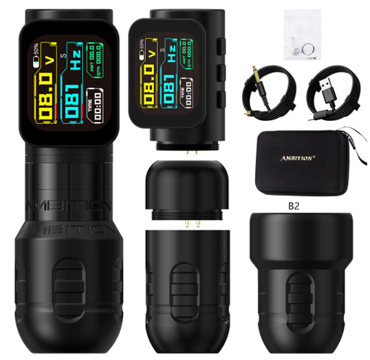 Ambiton Zetton Pro Wireless Rotary Tattoo Machine - 2 Batteries