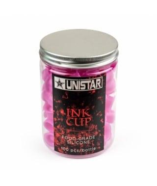 UNISTAR Pink Silicone Ink Cups 13mm - Tattoo Everything Supplies