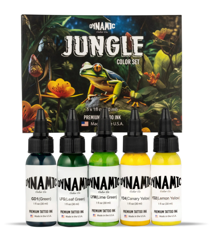 Dynamic Tattoo Ink Jungle 1oz 5 Colour Set