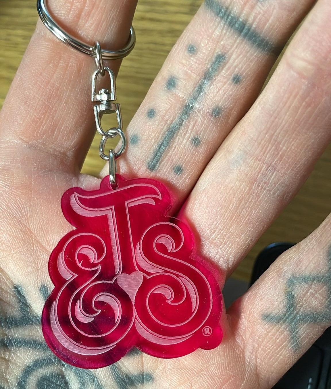 TES Neon Pink keychain - Tattoo Everything Supplies