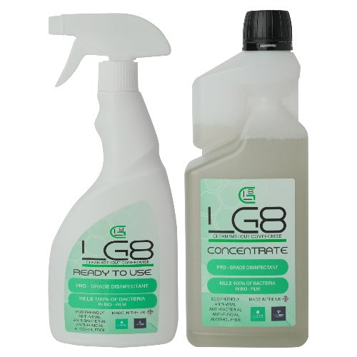 LG8 - Pro-Grade Disinfectant - 100% Killer of Bacteria