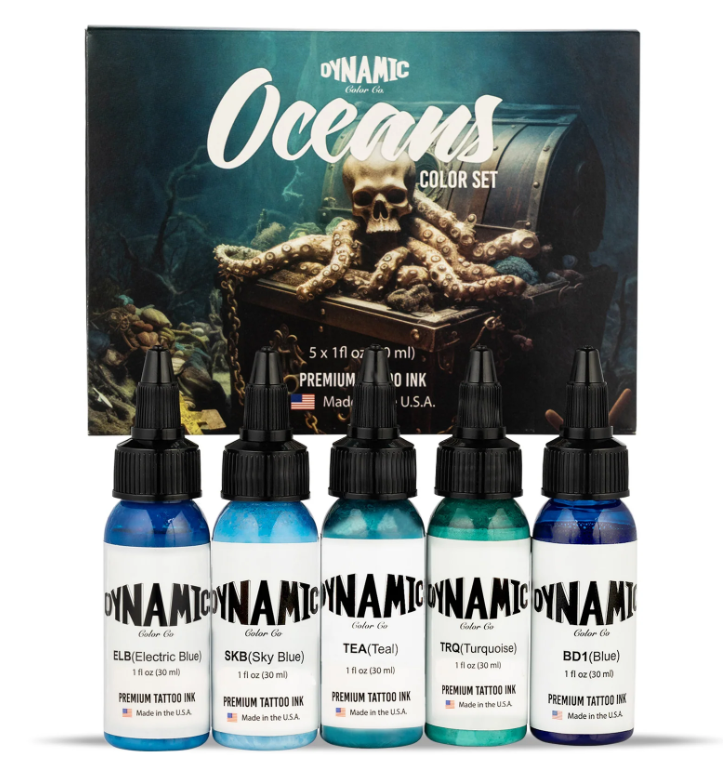 Dynamic Tattoo Ink Oceans 1oz 5 Colour Set
