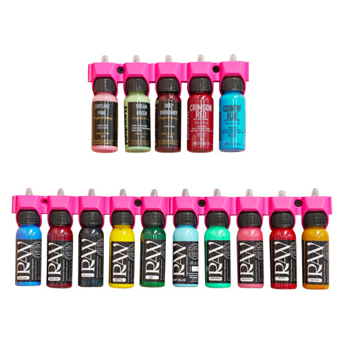 Wall-Mounted Tattoo Ink Bottle Rack