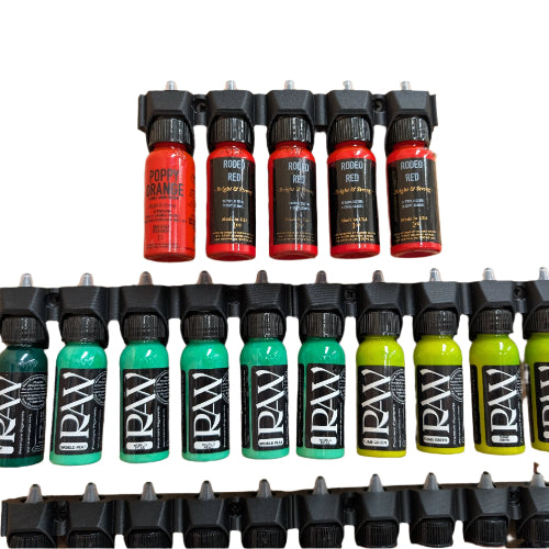 Wall-Mounted Tattoo Ink Bottle Rack