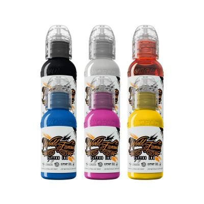 World Famous Ink Luiz Lopes CMYK Set 1oz - Tattoo Everything Supplies