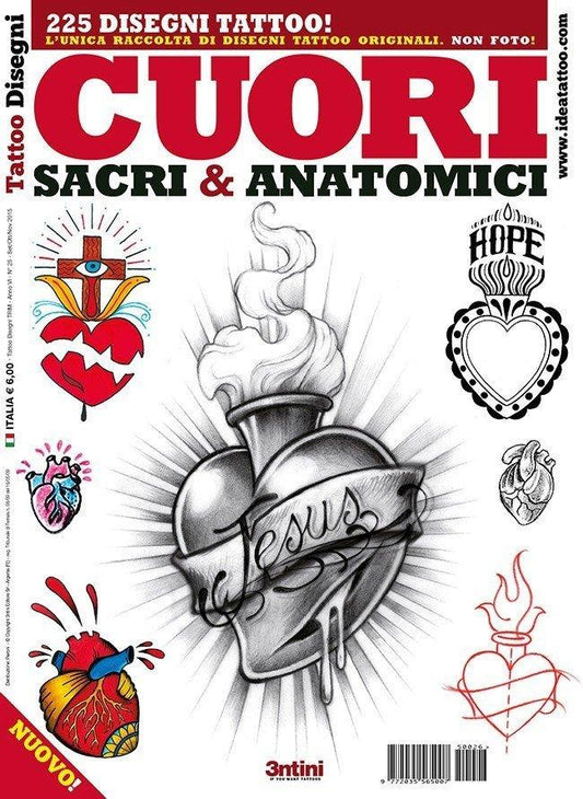 Sacred & Anatomical Hearts Flash Book - Tattoo Everything Supplies