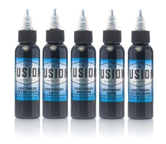 Fusion Ink 5 Shade Greywash 2oz Set - Tattoo Everything Supplies