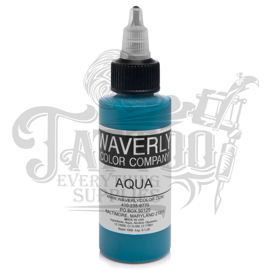 Waverly Color - Tattoo Pigment - Aqua 2oz - Tattoo Everything Supplies