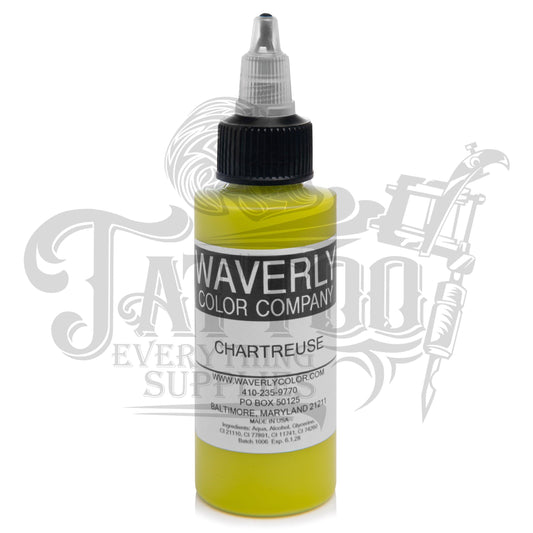 Waverly Color - Tattoo Pigment - Chartreuse 2oz - Tattoo Everything Supplies