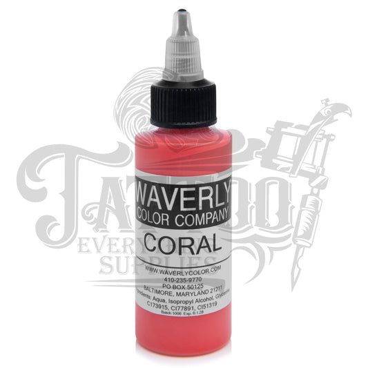 Waverly Color - Tattoo Pigment - Coral 2oz - Tattoo Everything Supplies