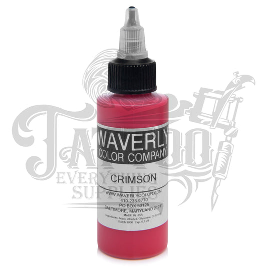 Waverly Color - Tattoo Pigment - Crimson 2oz - Tattoo Everything Supplies