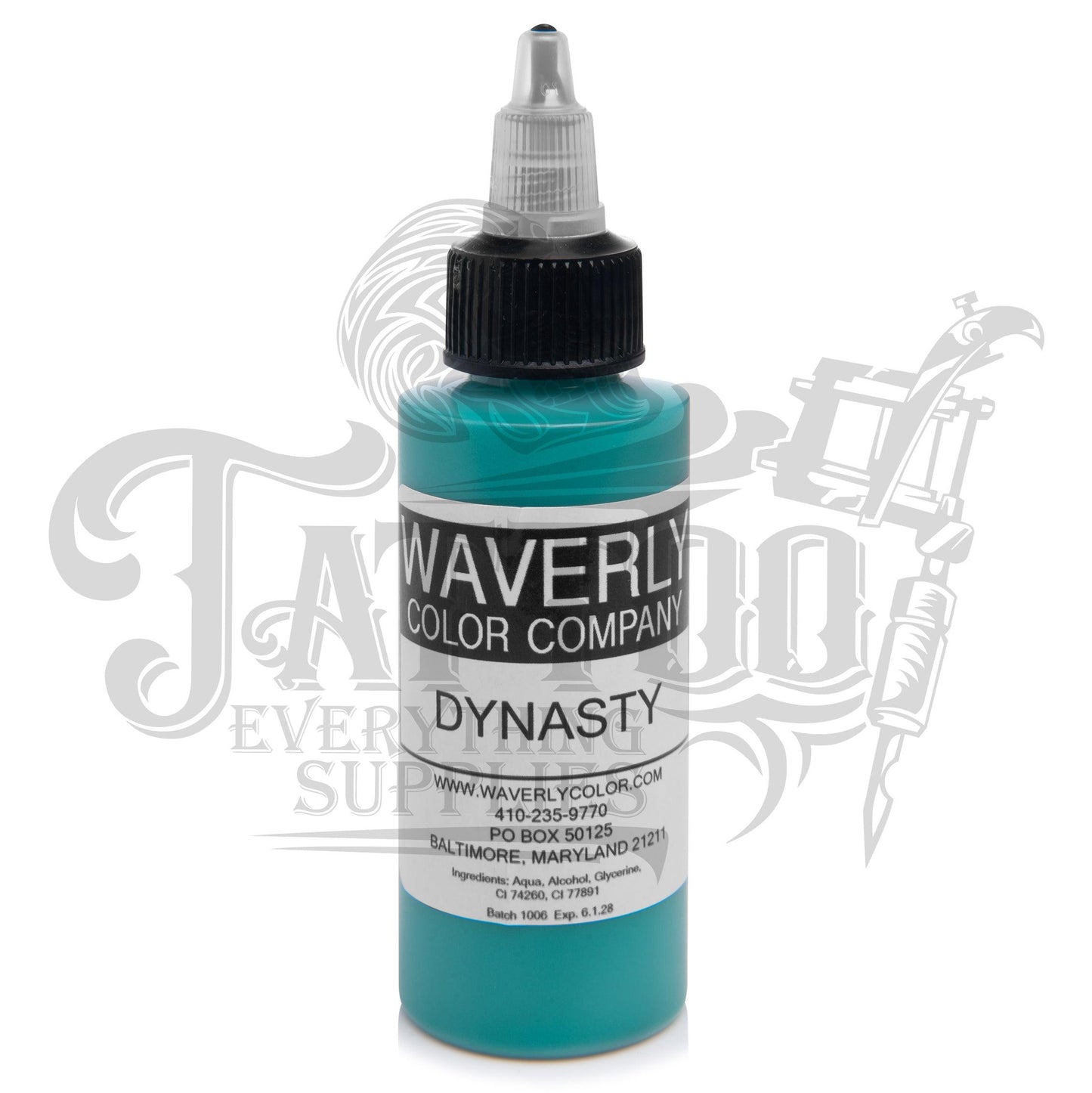 Waverly Color - Tattoo Pigment - Dynasty Green 2oz - Tattoo Everything Supplies