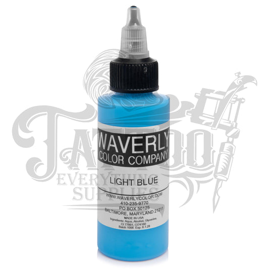 Waverly Color - Tattoo Pigment - Light Blue 2oz - Tattoo Everything Supplies