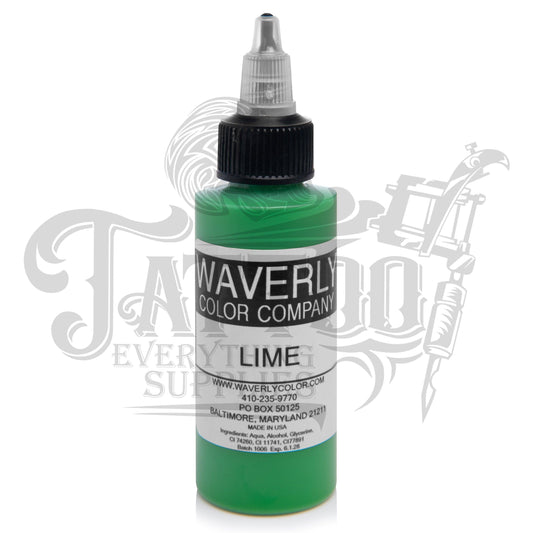 Waverly Color - Tattoo Pigment - Lime Green 2oz - Tattoo Everything Supplies