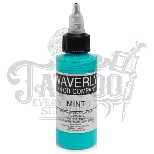 Waverly Color - Tattoo Pigment - Mint 2oz - Tattoo Everything Supplies