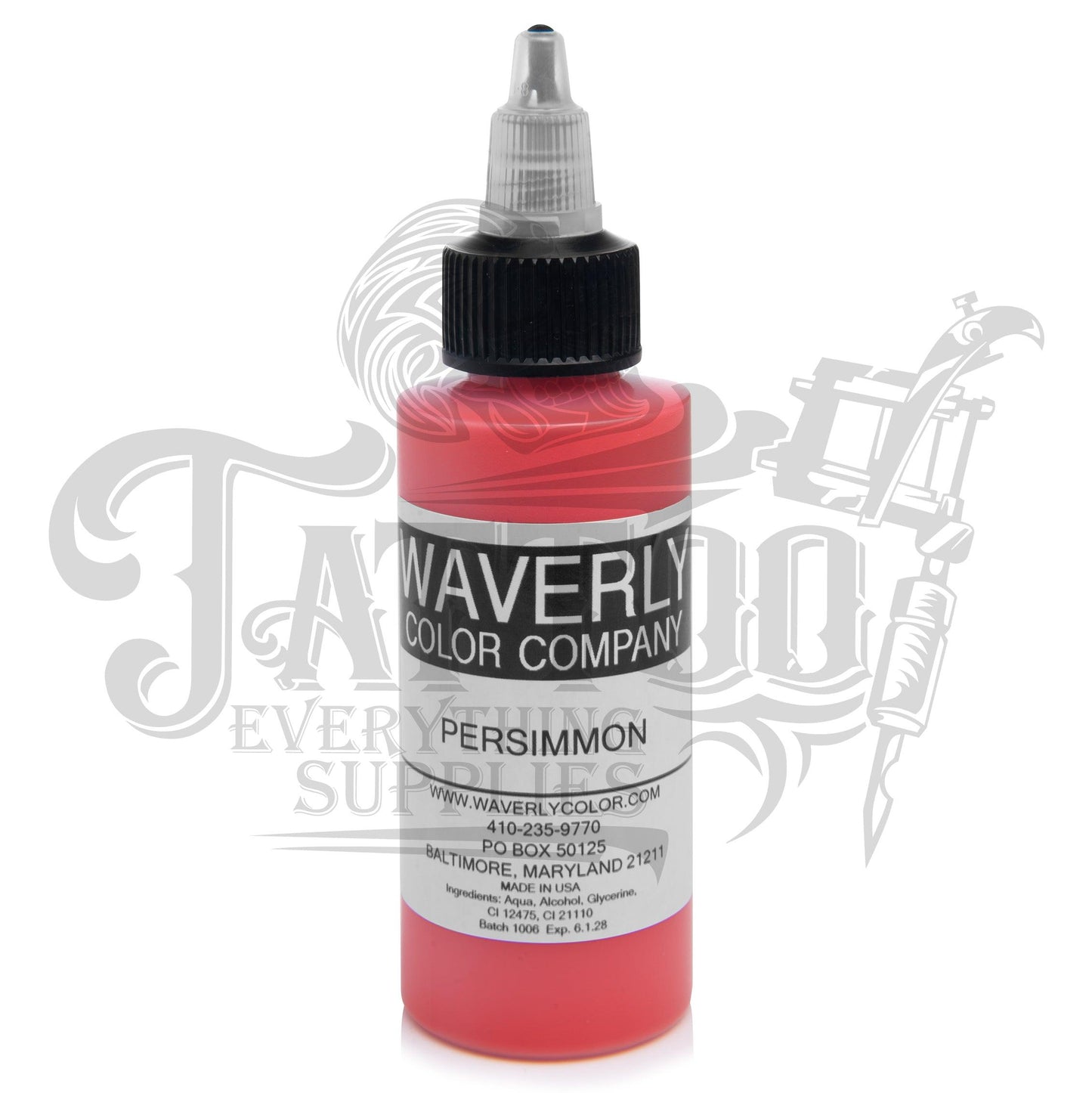 Waverly Color - Tattoo Pigment - Persimmon 2oz - Tattoo Everything Supplies