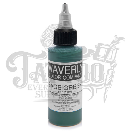 Waverly Color - Tattoo Pigment - Sage Green 2oz - Tattoo Everything Supplies