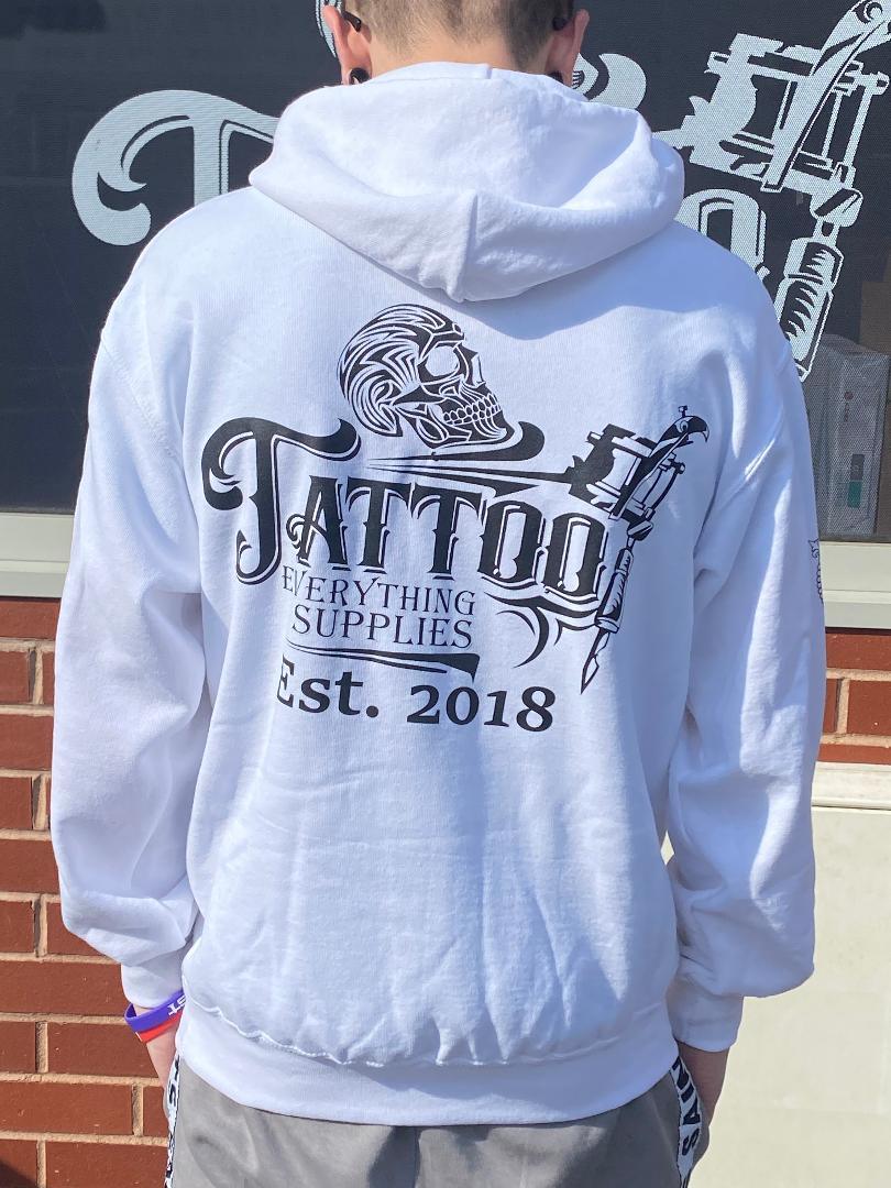 Tattoo Everything Supplies Hoody-White - Tattoo Everything Supplies