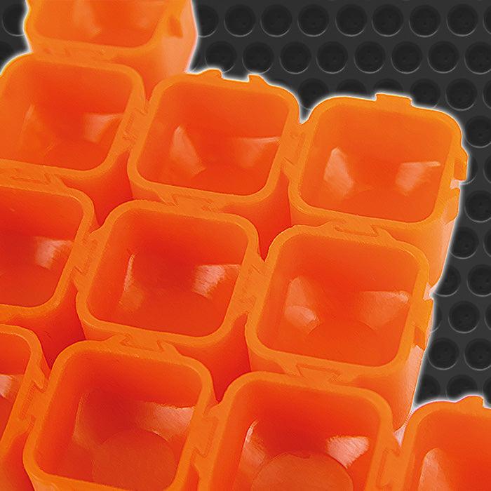 The Inked Army - Square Click Ink Caps - Orange - Tattoo Everything Supplies