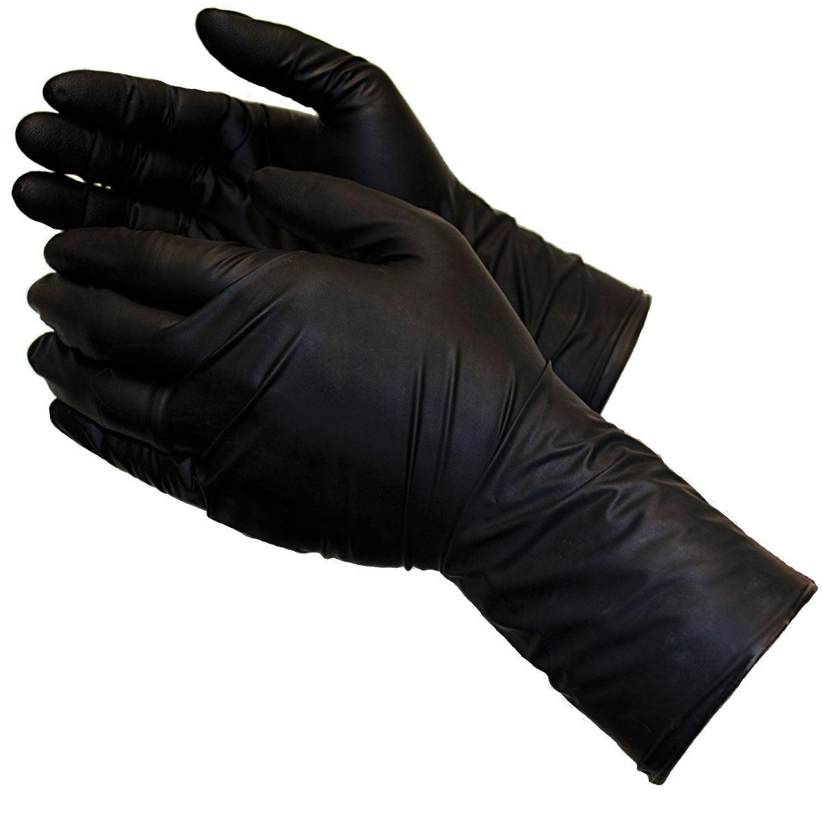 LONG CUFF Latex Gloves Black NO CODES TO BE USED ON GLOVES