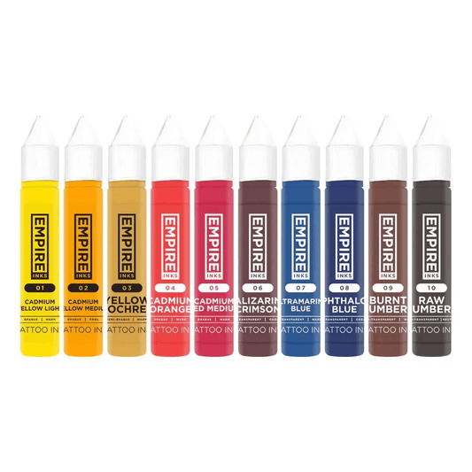 Empire Ink Colours - 10 Bottle Set 1oz - Tattoo Everything Supplies