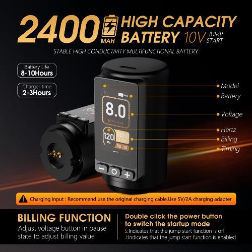 Soldier 270 Ambition Wireless Rotary Tattoo Machine 4mm - 2 batteries