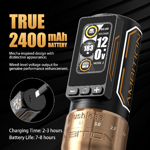 Ambition Ninja Max 280 Adjustable Brushless Wireless Tattoo Machine