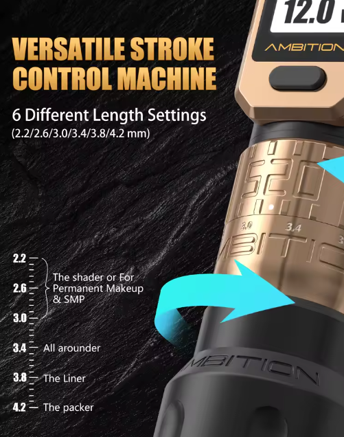 Ambition Soldier 520 Pro Adjustable Wireless Tattoo Machine