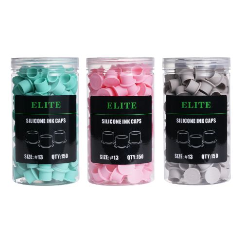 Elite Silicone Pastel Tattoo Ink Cups / Caps