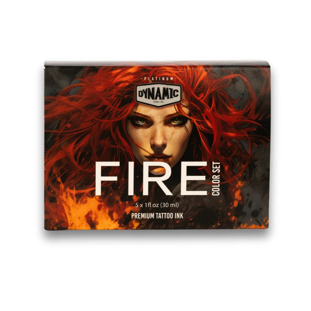 Dynamic Tattoo Ink Platinum Fire 1oz 5 Set