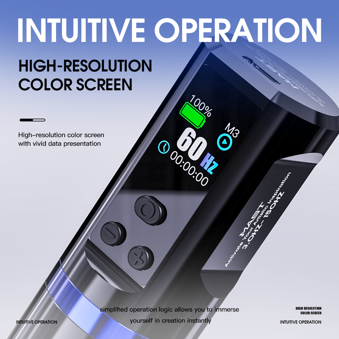 DragonHawk Hertz Wireless Adj Rotary Tattoo Pen 3.5mm