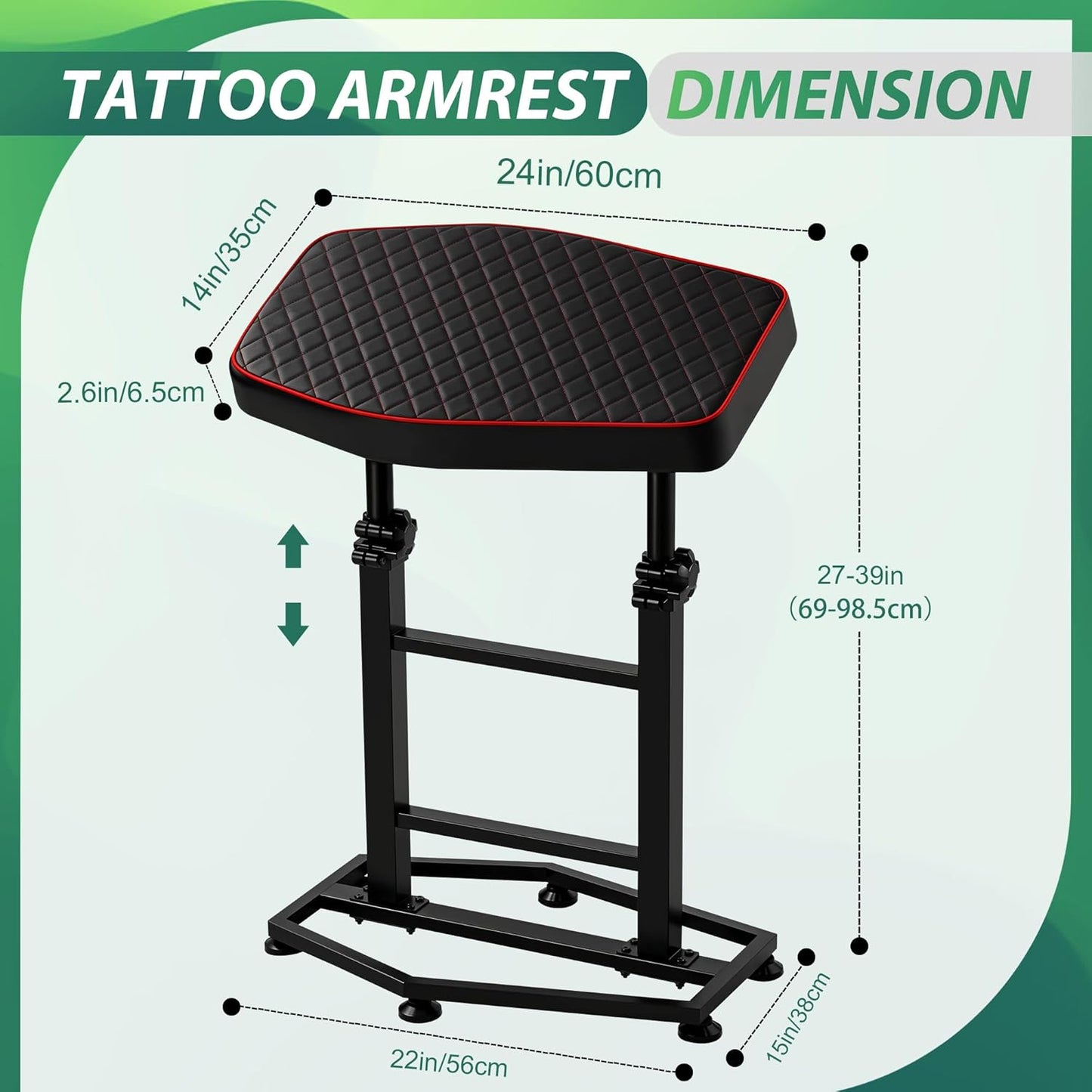 Heavy Duty XXL Tattoo Armrest Stand | Height Adjustable Tattoo Arm Rest