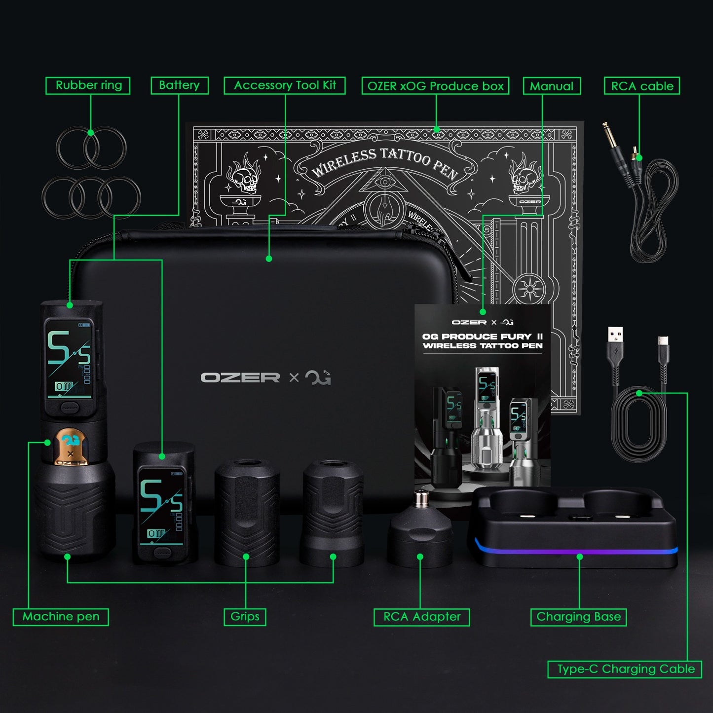 Ozer Fury II Wireless Tattoo Pen Machine - 4.2mm