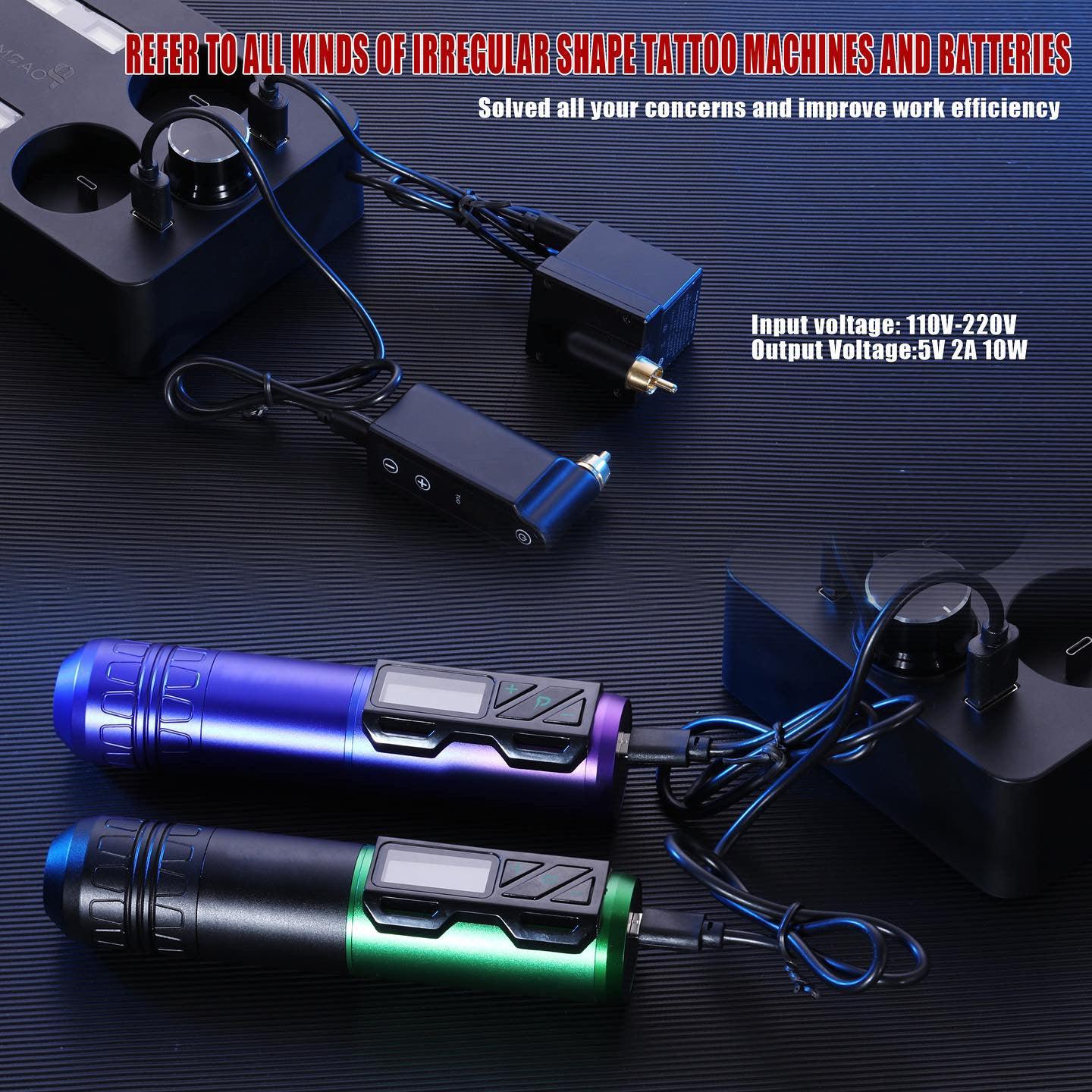 Poarmeey Tattoo Machine & Battery Multi Charger - Tattoo Everything Supplies