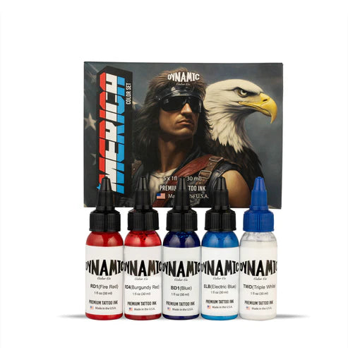 Dynamic Tattoo Ink Merica Color Set 1oz