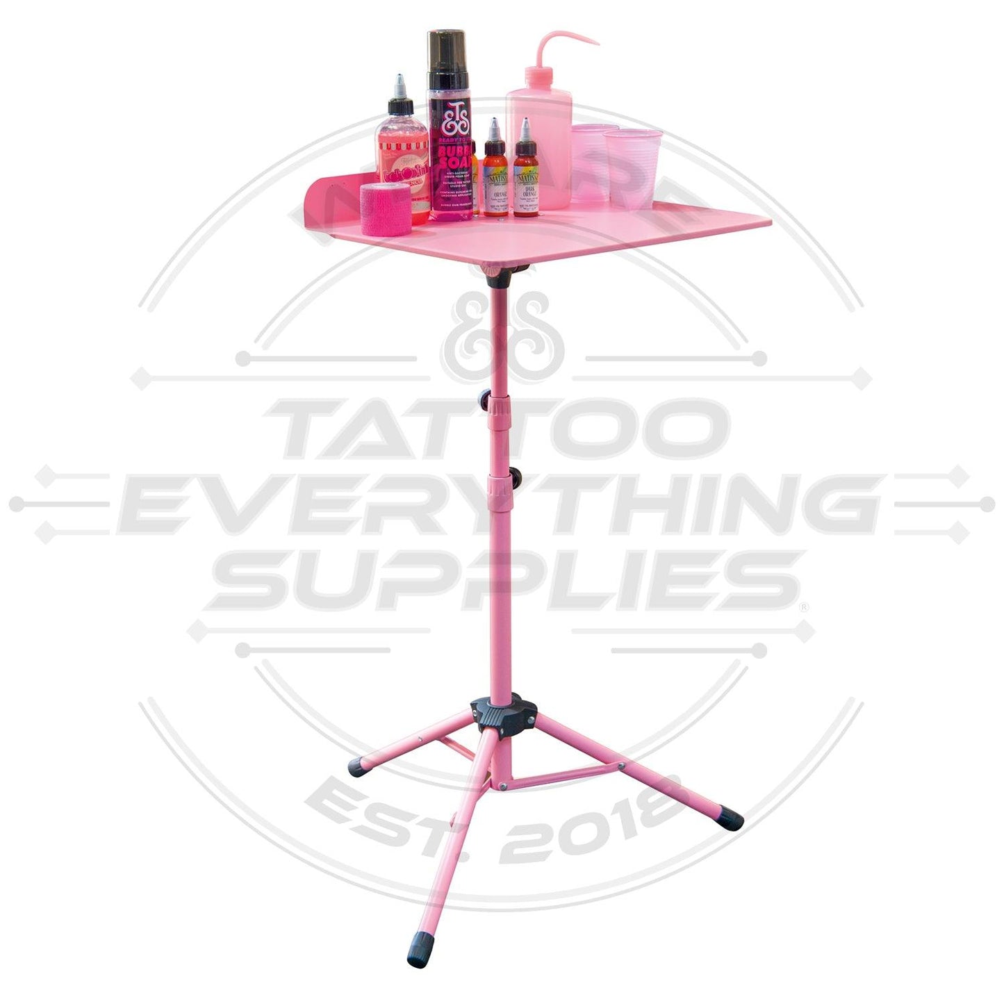 Pink - Mobile Tattoo Tray Workstation - Tattoo Everything Supplies
