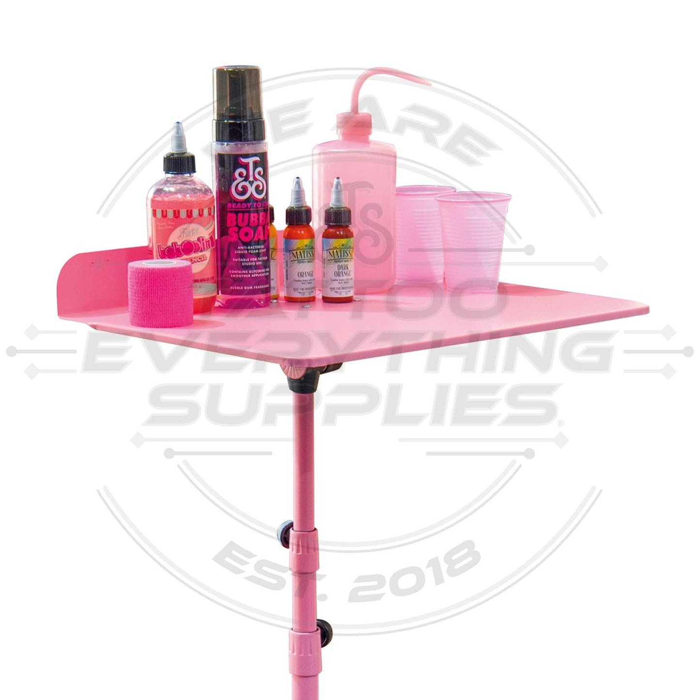Pink - Mobile Tattoo Tray Workstation - Tattoo Everything Supplies