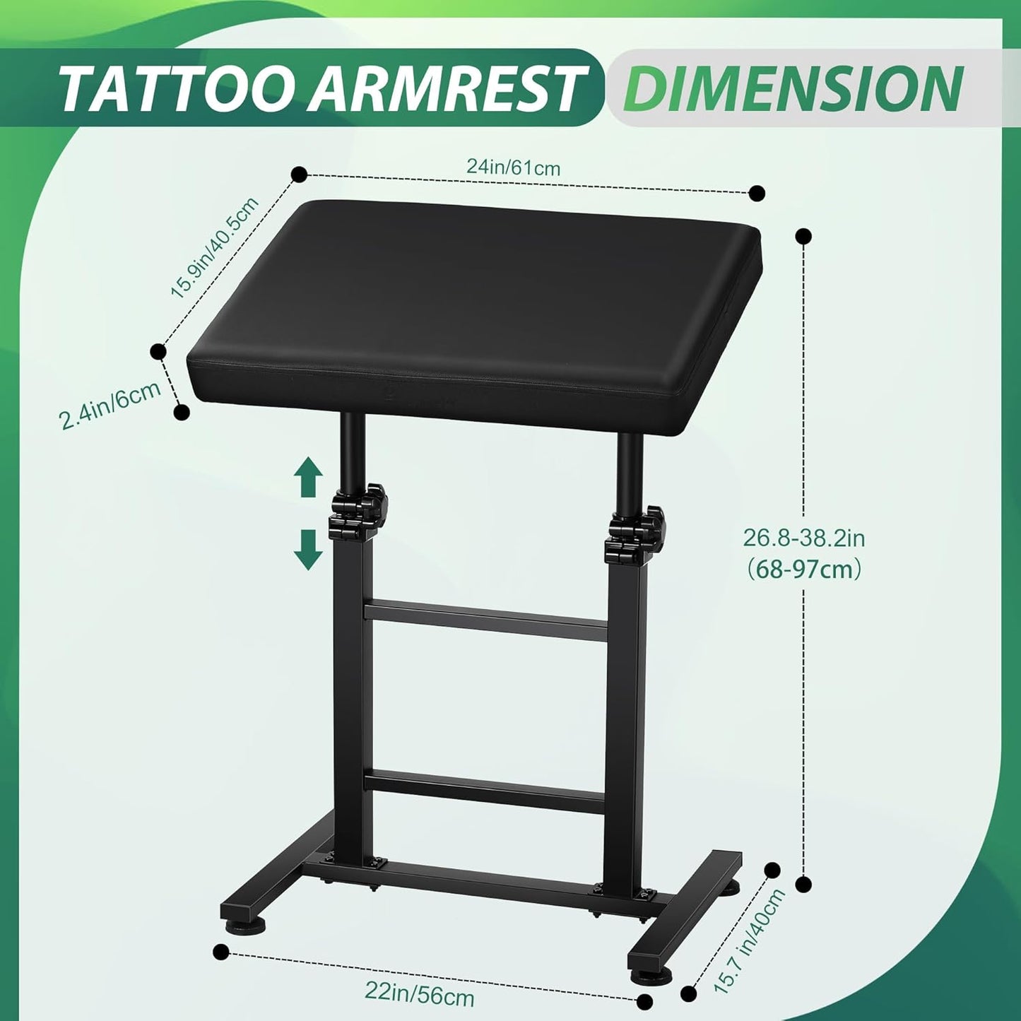POARMY Tattoo Armrest - XXL -  Black