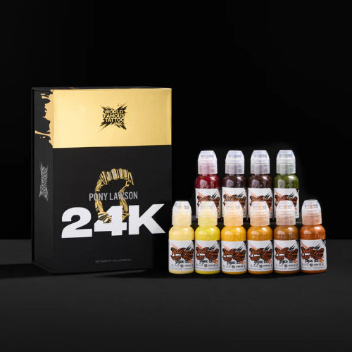 Pony Lawson 24k Set - World Famous Tattoo Ink 1oz 