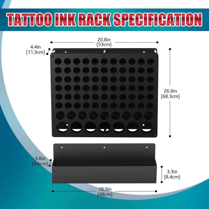 Tattoo Ink Wall Rack Display - Square & Tray – Tattoo Everything Supplies