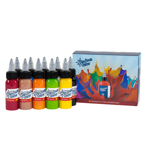 Starbrite Colors Tattoo Ink - Starter Set 1/2oz – Tattoo Everything ...