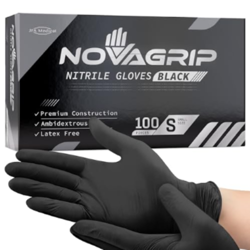 Nova Grip Black Nitrile Gloves