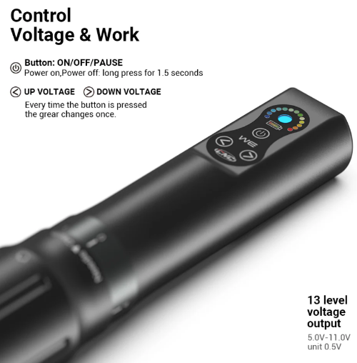 CNC WE Wireless Tattoo Pen Machine Dual Batteries