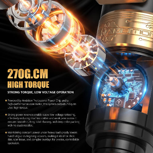 Ambition Epoch Max Adjustable Wireless Tattoo Machine - 2 Batteries