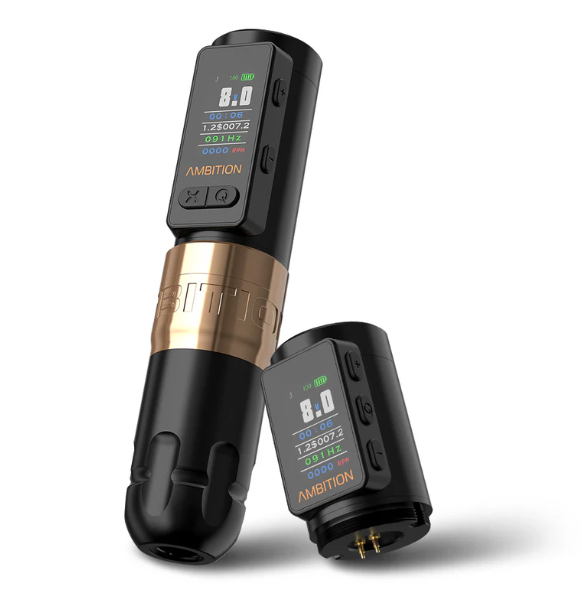 Soldier Ambition Wireless Rotary Tattoo Machine 4mm - With 2 batteries